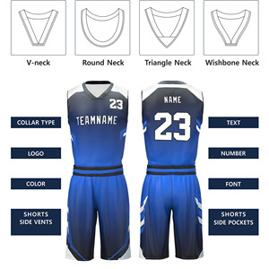 Ensemble d'uniformes de basketball respirants imprimés en sérigraphie avec logo personnalisé, été, tissu en maille 100% polyester, maillot et short de couleur personnalisée - Product Image 5