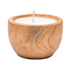 Porte-bougie rond en bois avec pot de cire blanche pour décoration intérieure, porte-bougie chauffe-plat, décoration de Noël et d'anniversaire, personnalisable - Product Image 1