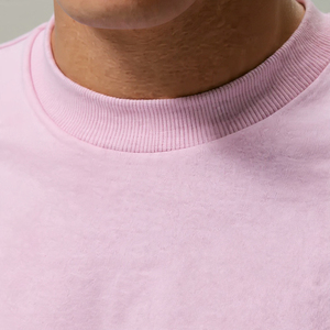 เสื้อยืดคอกลมโอเวอร์ไซส์ ผ้าคอตตอนหนา 400gsm ดีไซน์เรียบง่าย โลโก้ด้านหน้า ผ้ากันยับ แห้งเร็ว ทรงหลวม - Product Image 3