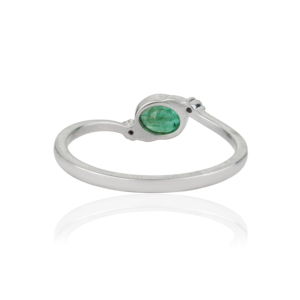Elegant 925 Sterling <b>Silver</b> Natural <b>Emerald</b> Single Stone High Quality Fine Women's <b>Ring</b> May Birthstone Jewelry - Product Image 6