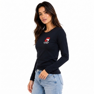 Camiseta Clásica de Manga Larga para Mujer, Superventas, Suave y Transpirable, Ropa para Uso Diario con Marca Personalizada, Directo de Fábrica - Product Image 3