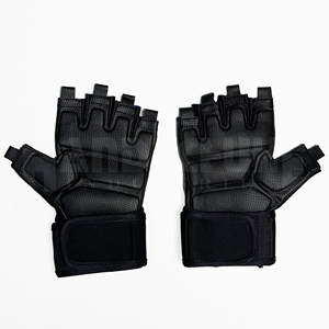 Custom <b>Weight</b> Lifting <b>Gloves</b> PU Made High Quality Non-Slip Professional <b>Training</b> Half Finger Adjustable Wrist Strap Gym Sports - Product Image 2