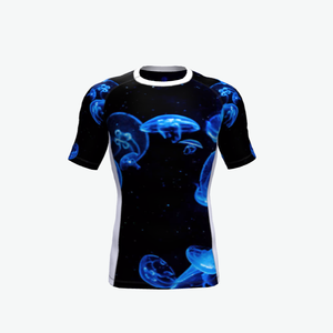 Rashguard de BJJ MMA para Hombre, Manga Corta, Compresión UPF50+, Impermeable, Ecológico, 220g, Spandex, Antidesgarro, No-Gi, Grappling, Adultos - Product Image 3