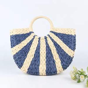 Sac en jacinthe d'eau pour femmes, sac à main en fibre naturelle tissé à la main, sac fourre-tout écologique et tendance pour la plage, les voyages, style décontracté, Vietnam - Product Image 4