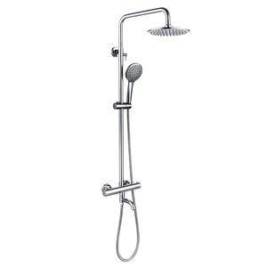 Moderno Conjunto de Grifería Termostática para Ducha de Lluvia de 8 Pulgadas con Rociador Manual de 3 Funciones - Product Image 1
