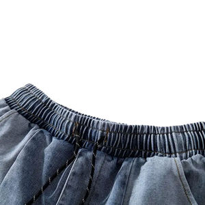 Pantalones Cortos de Mezclilla para Hombre, Talla Grande, Diseño con Bolsillos, Color Azul Claro, 100% Algodón, Secado Rápido, Transpirables, Casuales, Elásticos, Precio de Fábrica - Product Image 3