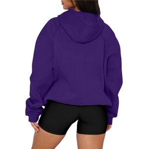 Fabricants de vêtements, impression de logo personnalisé, sweats à capuche pour femmes de haute qualité, anti-rétrécissement, décontractés, sportifs, courts - Product Image 3