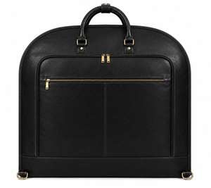 Premium Genuine Leather Modern Casual Zipper Simple Protection <b>Suit</b> <b>Carrier</b> Wholesale Luxury Garment Bag Heavy Duty Travel Dress - Product Image 1