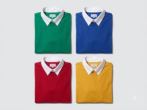Red Star Unisex <b>Navy</b> Sweater with White Collar Shirt and Dark Blazer for Formal Wear - Product Image 3