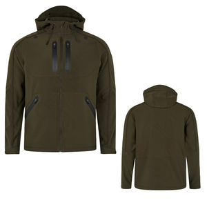 Premium <b>Men</b>’s Outdoor Hooded <b>Jacket</b> – <b>Waterproof</b> Breathable Softshell Sharkskin Windbreaker, <b>Fleece</b> <b>Lined</b> Autumn Hiking Coat - Product Image 1