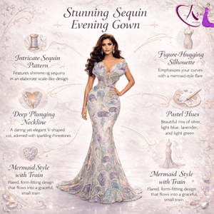 Vestido de Noche de Lujo Hecho a Mano Estilo Sirena con Bordado, Lentejuelas, Corsé de Encaje, Escote Corazón, Largo hasta el Suelo y Sujetador Incorporado |   Fiesta - Product Image 6