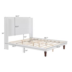 Elegante letto bianco Queen Size con testata alta da 54 \ "alta qualità Design confortevole con schienale alto per leggere e rilassarsi - Product Image 5