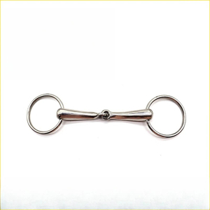 บิตม้าแบบปากกว้างขัดเงาด้วยมือ ทำจากเหล็กชุบเงิน พร้อมลูกกลิ้ง - Product Image 3
