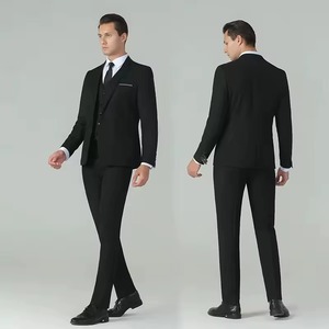 Traje de Negocios Jinteng para Hombre, Corte Entallado, Tallas Grandes, Tres Piezas, Cierre de un Botón, Transpirable e Impermeable, Incluye Chaqueta, Chaleco y Camisa - Product Image 2
