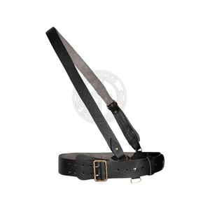 Ceinture décontractée grande taille Sam Browne en cuir de vachette avec boucle en acier, caractéristiques écologiques pour vêtements traditionnels - Product Image 4
