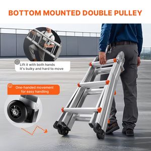 Scala Telescopica in Alluminio da 28 Piedi, Compatta, Multifunzione, Portatile e Pieghevole per Camper - Product Image 3
