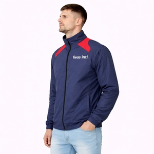 Veste coupe-vent légère 100 % imperméable à capuche pour homme, style patchwork urbain, motif dessin animé, fermeture éclair intégrale - Product Image 3