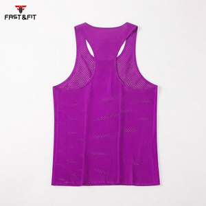 ราคาขายส่ง สินค้ามาใหม่ รับทำโลโก้ ราคาโรงงาน เสื้อกล้ามตาข่ายระบายอากาศสำหรับผู้ชาย เสื้อกีฬาแขนกุดตาข่ายสำหรับผู้ชาย - Product Image 5