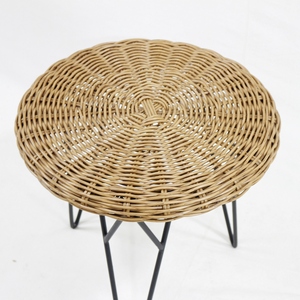 Modern Nordic Nature Wood MDF Round Side <b>Table</b> with Three <b>Legs</b> <b>for</b> Home Living Room or Office <b>Coffee</b> Station - Product Image 4