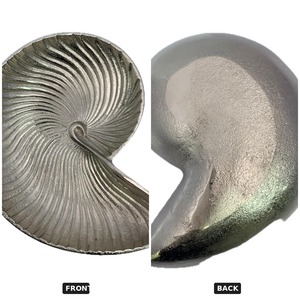 Bandeja de Metal Níquel Plata de Aluminio Fundido Hecha a Mano para Decoración del Hogar, Centro de Mesa, Estilo Costero, WB Inc India, Cumpleaños - Product Image 6