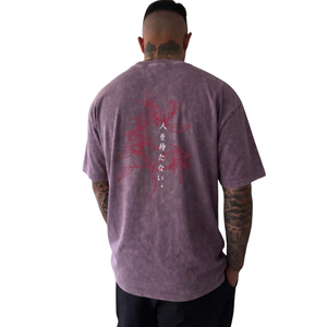 <b>Mens</b> for Washed Graphic <b>T</b>-<b>Shirt</b> Short Sleeve Crew Neck <b>Floral</b> Back Print Casual Streetwear 250g Front Breathable Quick Dry - Product Image 2