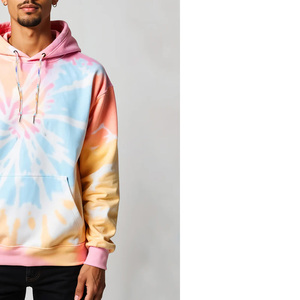 Sudadera con Capucha Tie-Dye para Hombre, Corte Regular, Casual, con Bolsillo, Felpa Francesa, para Primavera - Product Image 3
