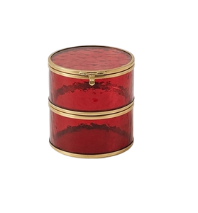 Rectangle Glass And Brass Jewelry <b>Box</b> Organizer <b>Clear</b> Geometric Display Case With <b>Lid</b> And Ring Handle For Home Decoration - Product Image 5