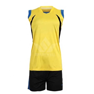 Custom Yellow Volleyball Jersey Tank Top Sublimated Moisture Wicking 100% Polyester Unisex Adult All-Season <b>Athletic</b> Sports - Product Image 4