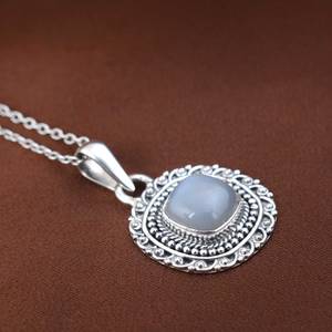 Pendentif en filigrane de labradorite naturelle, fait main, en argent sterling 925, pierre précieuse vintage pour fiançailles, avec expertise tierce - Product Image 4