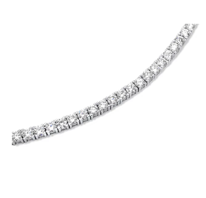 Collar de Cadena Tipo Tenis de Lujo con Diamantes Cultivados en Laboratorio de Corte Brillante de 6MM, Chapado en Oro de 14KT, Color Blanco D, Joyería Hip Hop - Product Image 2