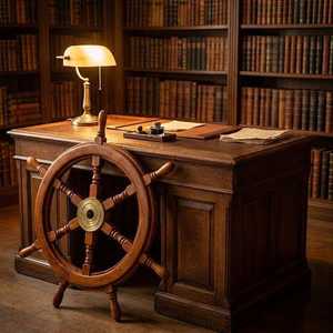 Premium Quality 18" Polished Wood & Brass Maritime Boat Captains Nautical Beach <b>Ship</b> <b>Wheel</b> for Home Decor - Product Image 5