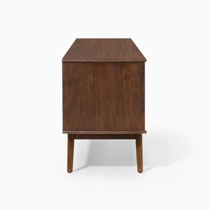 Handmade <b>Rustic</b> Teak Wood Living Room Cabinet with Shaker Slab Doors and Storage Drawer for Home Furniture - Product Image 3