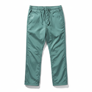 Pantalon de survêtement OEM personnalisé pour homme, en sergé, décontracté, taille mi-haute, coupe-vent, imperméable, 100% polyester/nylon - Product Image 1