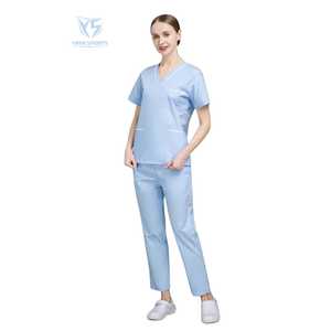 Fabricant de blouses d'infirmière unisexes sur mesure |   Fournisseur en gros d'uniformes médicaux OEM avec tissu tissé en Spandex/Polyester - Product Image 3