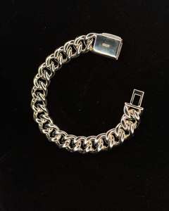 Bracelet chaîne pour homme en argent S925 plaqué rhodium, 21 cm, avec micro-incrustation de moissanite taille brillant rond, style hip-hop, cadeau de bijoux - Product Image 4