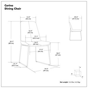 Ensemble de 2 chaises de salle à manger Corina - Product Image 4
