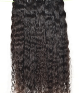 Paquetes económicos de cabello humano indio natural ondulado de 100g, liso, con doble cutícula alineada, onda profunda, color negro para mujer. - Product Image 6