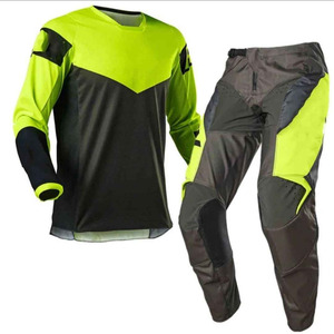 Ensemble de vêtements de motocross bleu marine pour hommes, maillot à manches longues et pantalon, couleurs contrastées, séchage rapide, respirant, anti-UV, course de moto d'été - Product Image 2