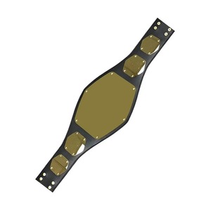 Premium Leather Wrestling Style Award Belt Metal Plate Adjustable Waist Collectible Display Accessory - Product Image 3