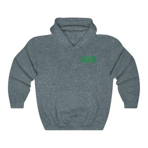   เสื้อฮู้ดดี้สีเขียวพิมพ์ลาย Green Crest ผ้าฟลีซแบบสวม Unisex เสื้อสเวตเชิ้ตสมาคมนักศึกษากรีก รับผลิตแบบ OEM ODM - Product Image 1