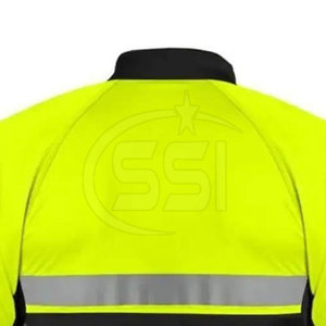 Factory Work Safety Polo Shirt ANSI Class 2 EN ISO 20471 Class 2 Breathable High Visibility Water Proof Reflective Trim <b>LED</b> - Product Image 5