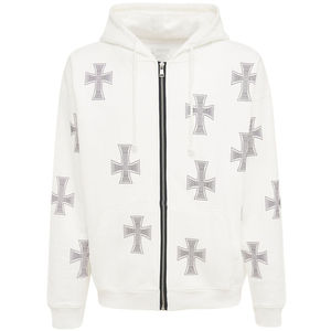 Sudadera con cremallera completa personalizada con pedrería y estampado digital, unisex, con piedras brillantes, 100% algodón polar, para invierno, baile, hip hop, ropa casual, OEM - Product Image 6