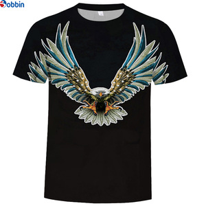 T-shirt pour homme à sublimation, imprimé aigle violet, manches courtes, col rond, coupe décontractée, polyester respirant, tricoté, impression photo - Product Image 4