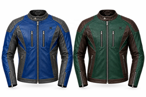 Veste de moto en cuir X Sports City Signature Racer |   Noir Rouge Bleu Vert |   Fabricant OEM ODM |   Qualité de conception haut de gamme | - Product Image 5