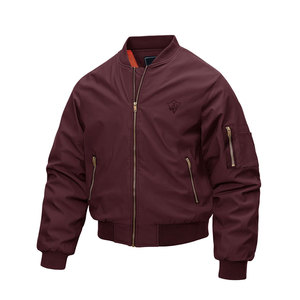 Chaqueta Bomber Clásica para Exteriores, Resistente al Viento, con Cierre de Cremallera, Estilo Urbano Informal, Ligera y Cómoda - Product Image 1