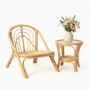 Nueva Silla de Mimbre Natural Hecha a Mano, Silla de Comedor con Cojín, Muebles, Artículos Populares, Venta al Por Mayor Más Barata - Product Image 1
