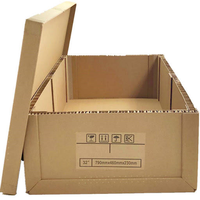 Boîte en carton kraft alvéolé durable et réutilisable, taille personnalisée pour l'emballage robuste des produits électroniques grand public