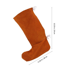 Random Cowhide Welding Shoes <b>Boot</b> <b>Covers</b> Anti-Cut Safety Clothing Protector for Welders - Product Image 2