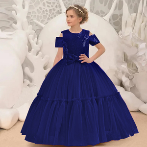 green emerald velvet dress Little Girls Formal Dresses Ruffle Hand Mand Flower in the Train with   luladress