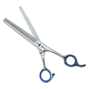 Ciseaux à effiler professionnels TUBI en acier au carbone 4Cr13, lame tranchante, pour droitiers, ciseaux de coiffure à manche long - Product Image 1
